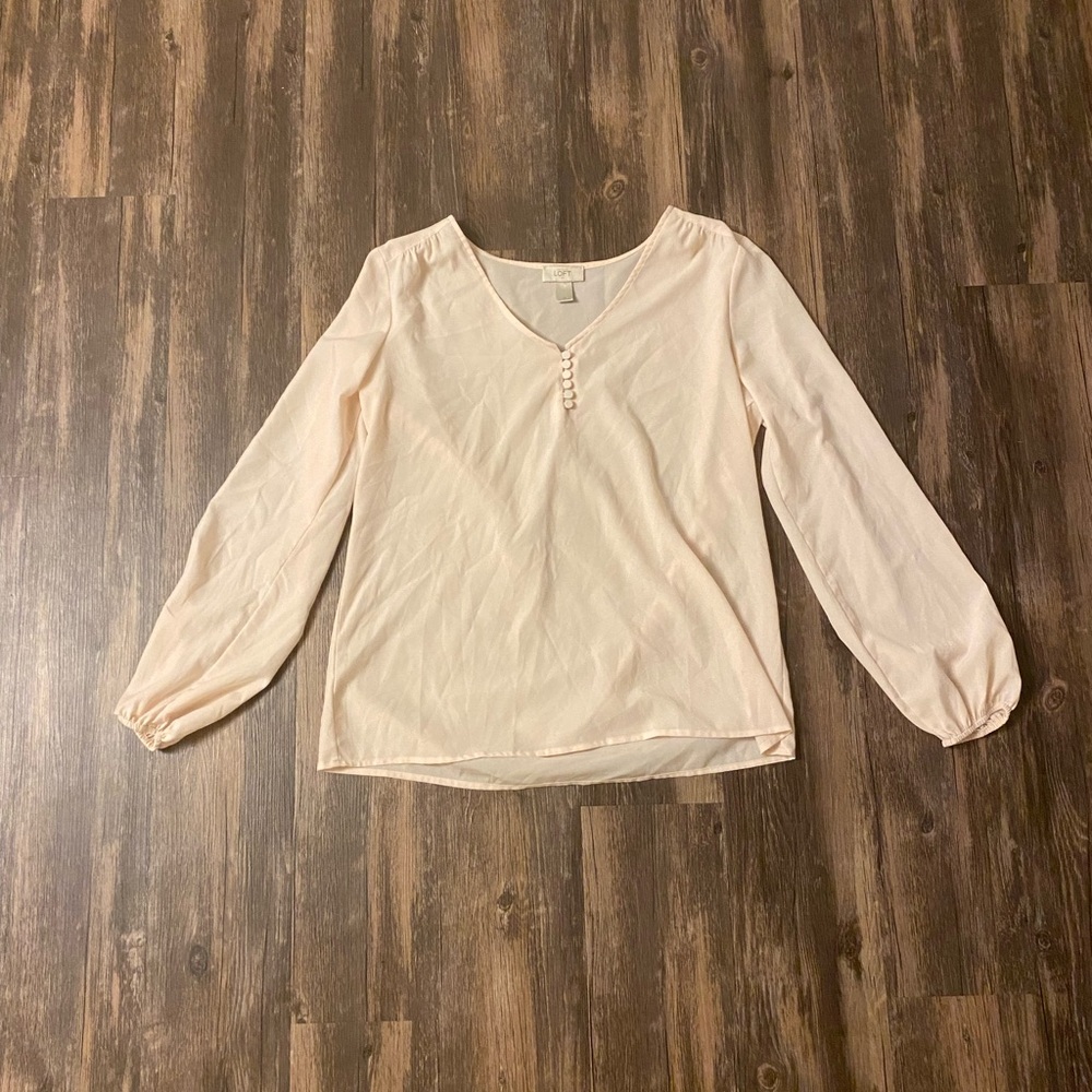 Light Pink Loft Flowy Blouse